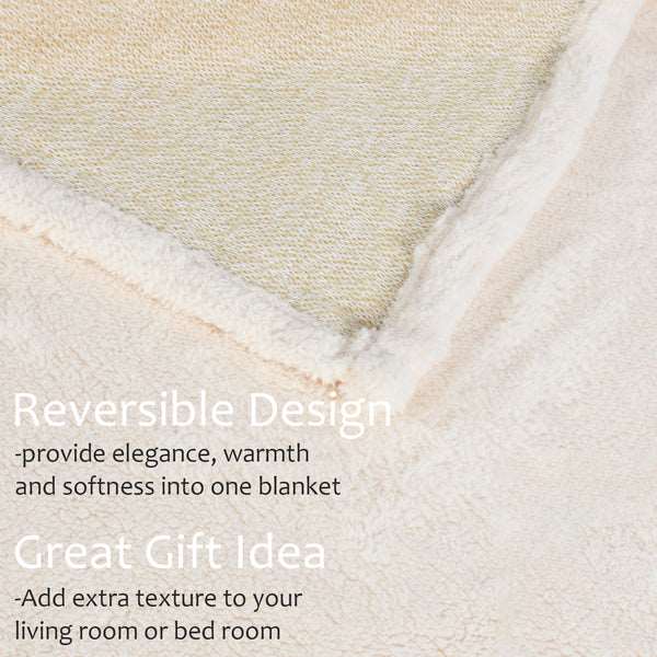 Lightweight Soft Knitted Summer Sherpa Blanket
