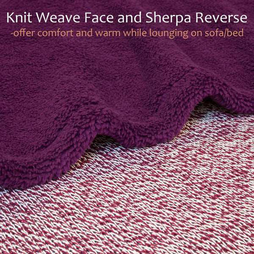 Lightweight Soft Knitted Summer Sherpa Blanket