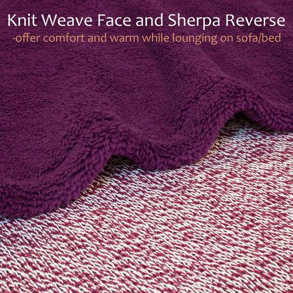 Lightweight Soft Knitted Summer Sherpa Blanket