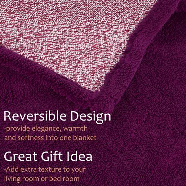 Lightweight Soft Knitted Summer Sherpa Blanket