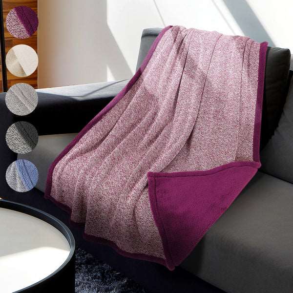 Lightweight Soft Knitted Summer Sherpa Blanket