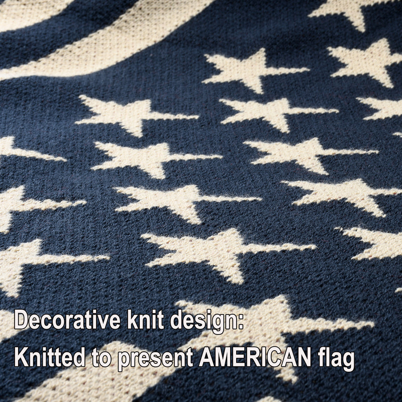 USA Flag Knitted Blanket product image 7