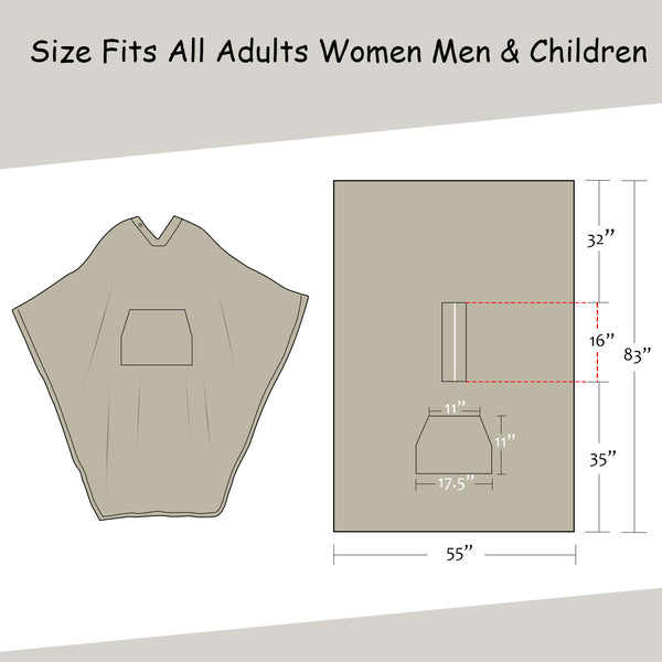 Fleece Wearable Blanket Poncho