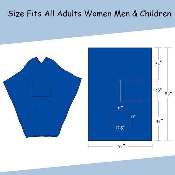 Fleece Wearable Blanket Poncho