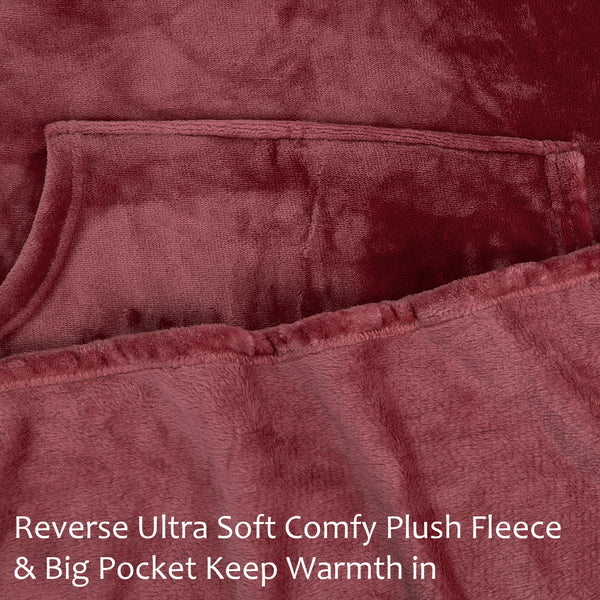 Fleece Wearable Blanket Poncho