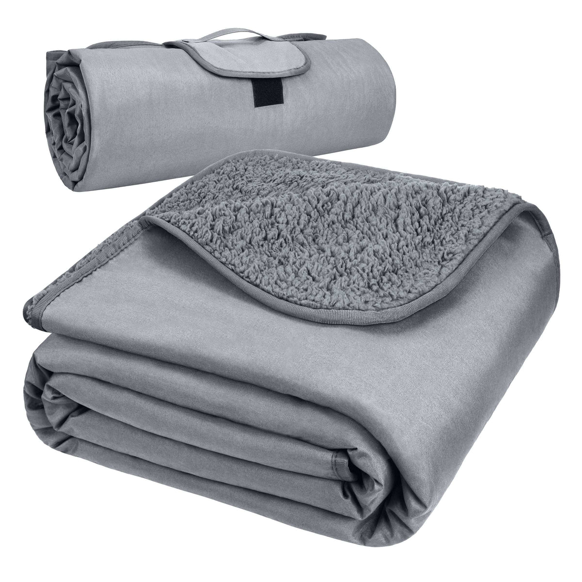 Waterproof Stadium Blanket with Sherpa Lining for Stadium 51''×59''