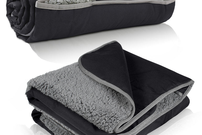 Sherpa Lined Outdoor Stadium Waterproof Blanket for Winter 66''*90''