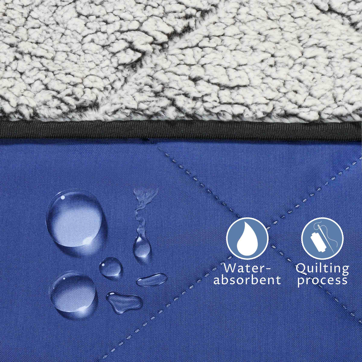 Waterproof Oxford & Plush Outdoor Down Blanket with Sherpa Lining, 60'' x 80''