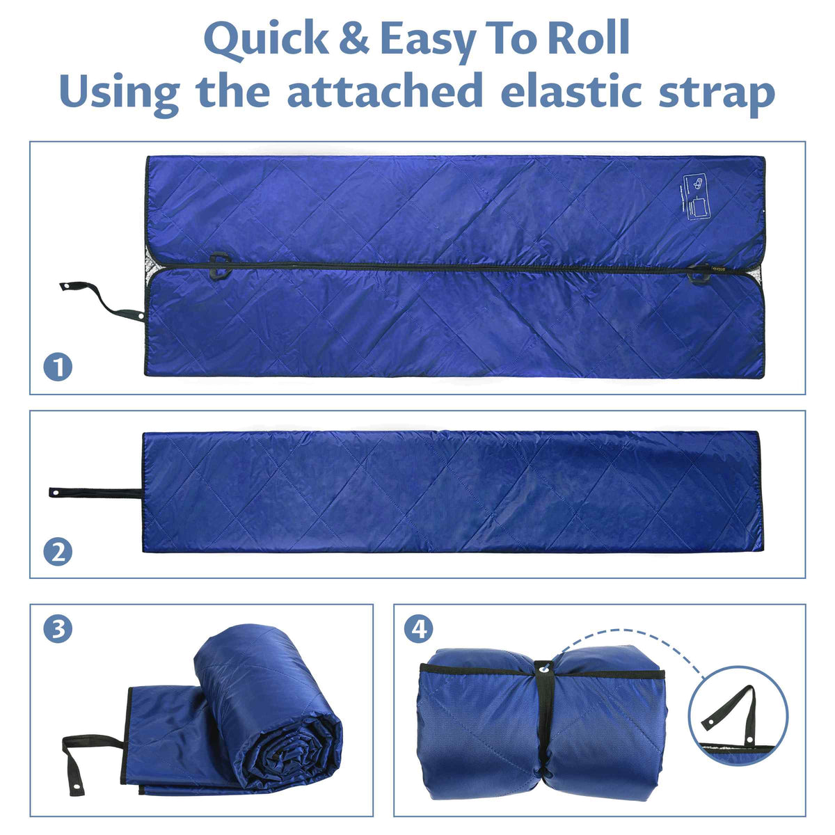 Waterproof Oxford & Plush Outdoor Down Blanket with Sherpa Lining, 60'' x 80''