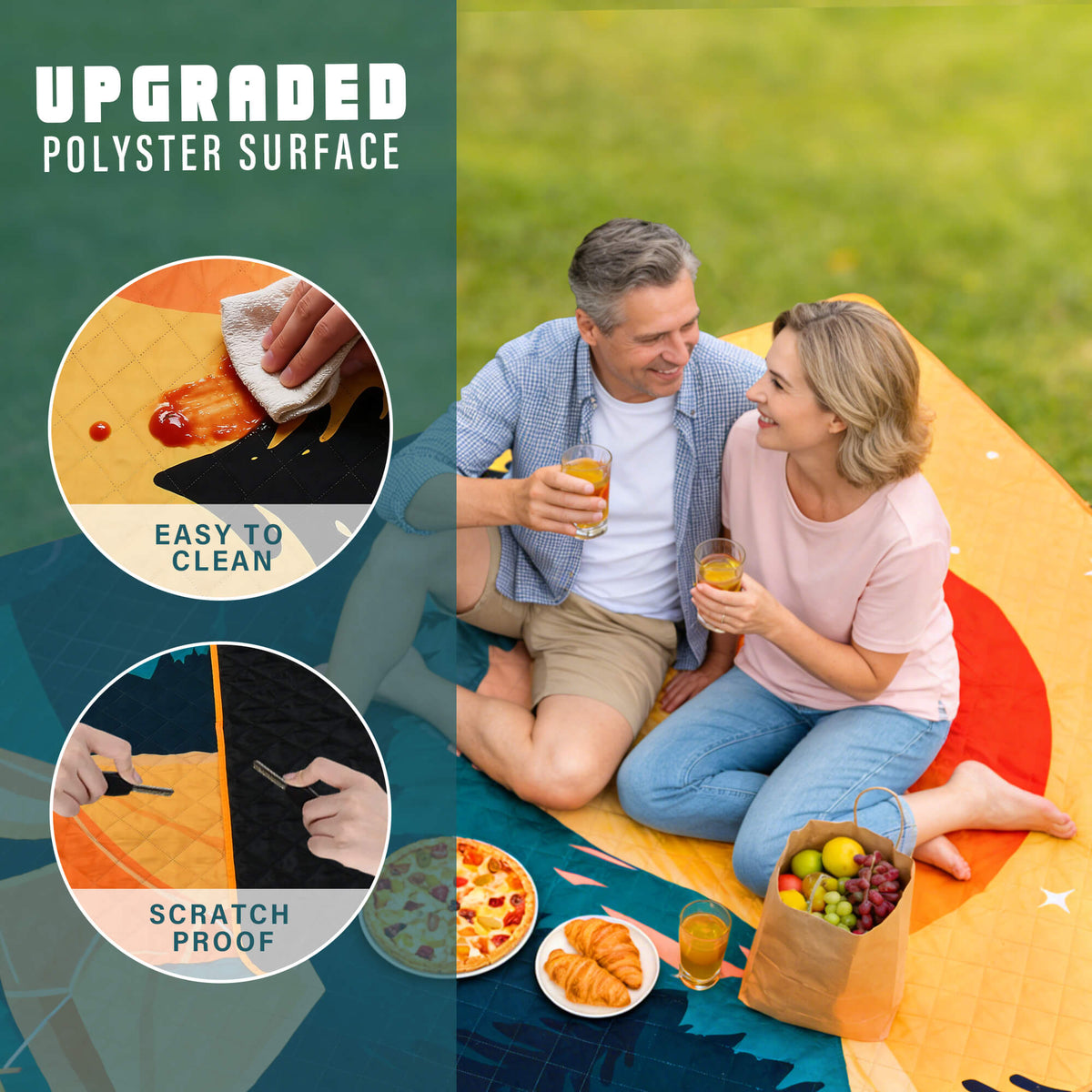 Tirrinia Waterproof Beach Blanket – Sandproof Outdoor Picnic & Camping Mat (70" × 80") newarrivals style