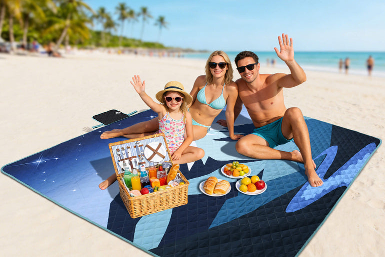 Tirrinia Waterproof Beach Blanket – Sandproof Outdoor Picnic & Camping Mat (70" × 80") newarrivals style