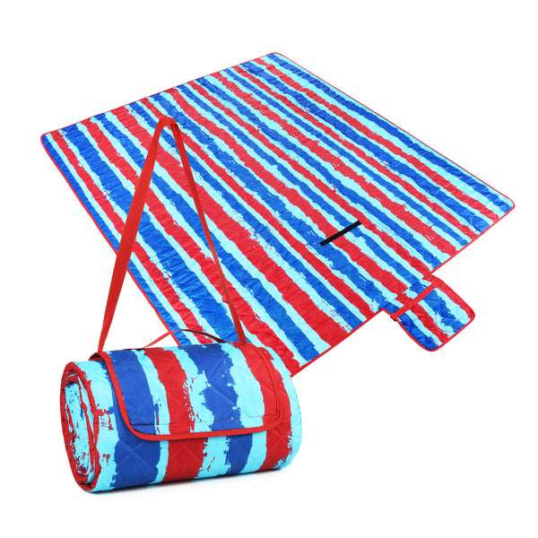 Quality Large Picnic Blanket 70" X 80" with USA Pattern Design