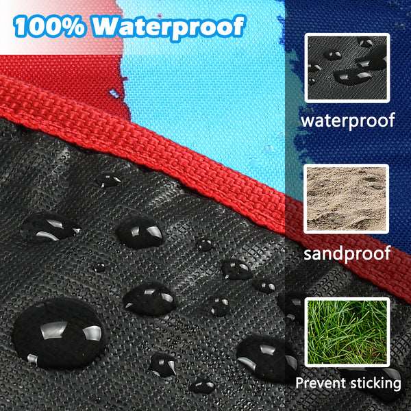 Quality Large Picnic Blanket 70" X 80" with USA Pattern Design