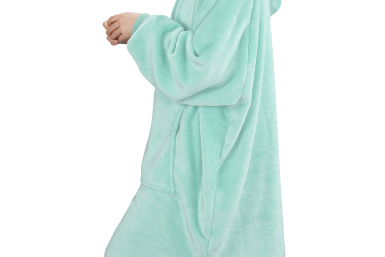 Fleece Oversize Blanket Sweatshirt Dress Thin style