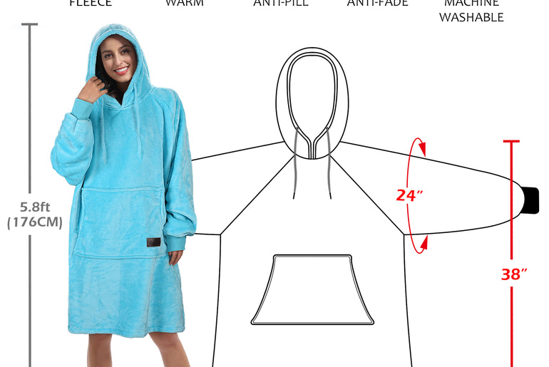 Fleece Oversize Blanket Sweatshirt Dress Thin style