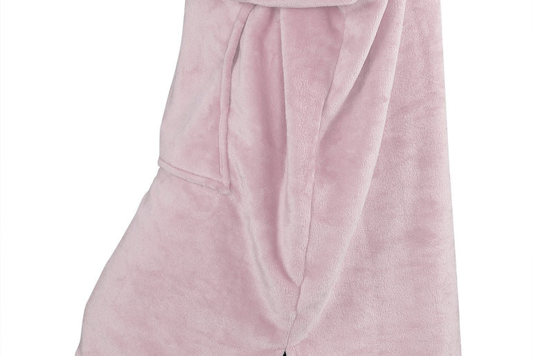 Fleece Oversize Blanket Sweatshirt Dress Thin style