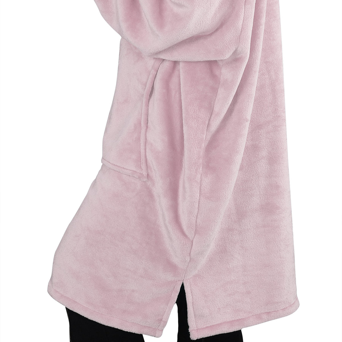 Fleece Oversize Blanket Sweatshirt Dress Thin style