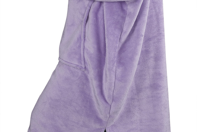 Fleece Oversize Blanket Sweatshirt Dress Thin style
