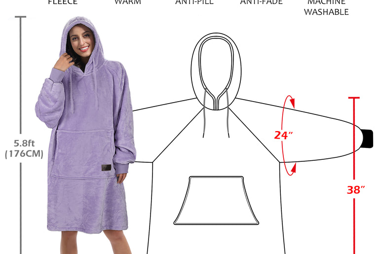 Fleece Oversize Blanket Sweatshirt Dress Thin style