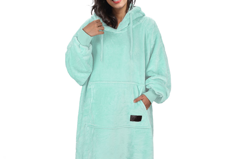 Fleece Oversize Blanket Sweatshirt Dress - Home and Garden product photo