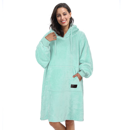 Fleece Oversize Blanket Sweatshirt Dress - Home and Garden product photo