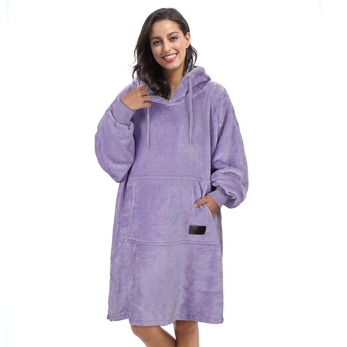 Fleece Oversize Blanket Sweatshirt Dress detail view