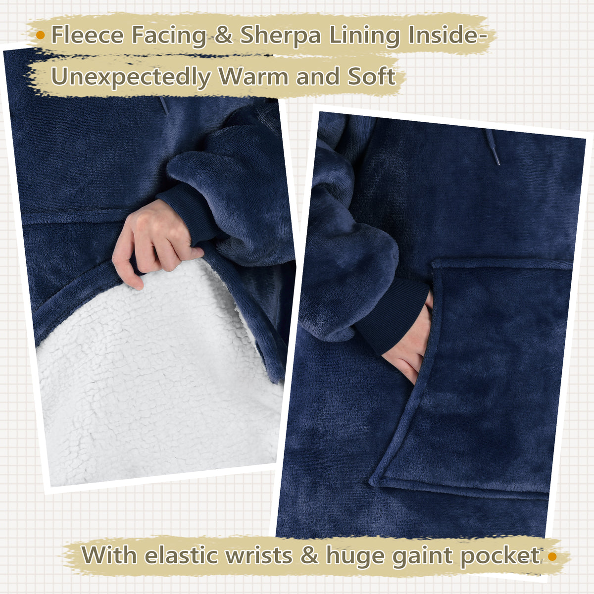 Loose Size Sherpa Blanket Hoodie Dress