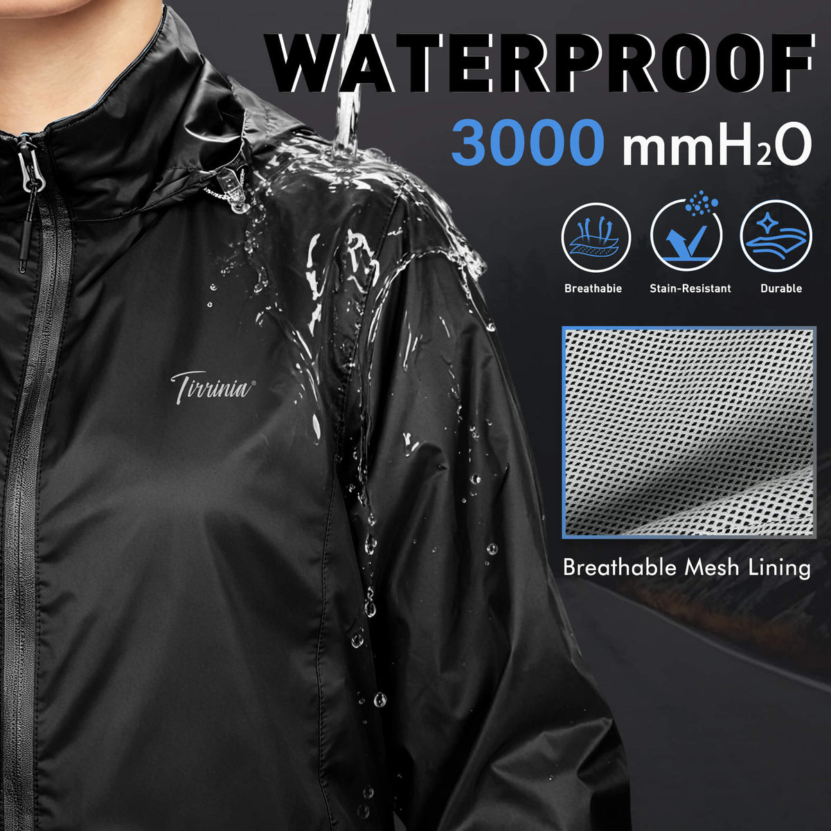 Tirrinia Packable Waterproof Rain Jacket – Lightweight Windbreaker for Travel & Outdoor Adventures newarrivals style
