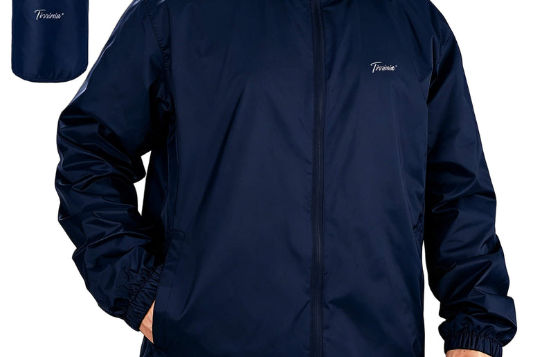 Men's Lightweight Waterproof Rain Jacket – Packable Windbreaker for Hiking, Travel & Everyday Wear -  product photo