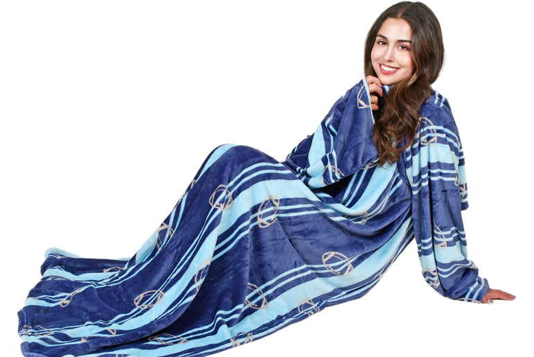 Blue Football Field Wearable Blanket Single Layer product image 8