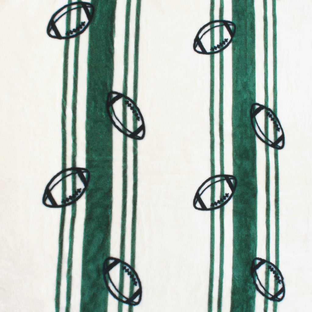 Football Field White Wearable Fleece Blanket with Sleeves for Adult