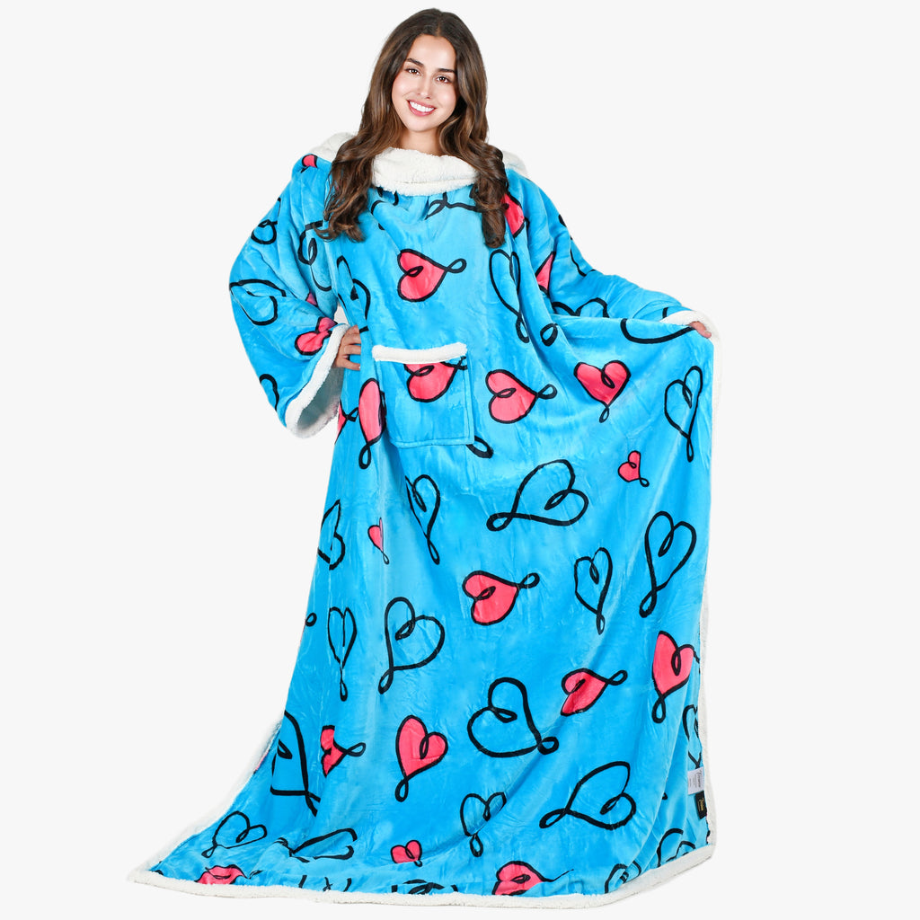  Tirrinia Wearable Blanket with Sleeves and Foot Pocket