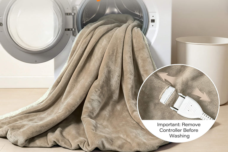 Tirrinia Heated Wearable Blanket with Sleeves — Electric Snuggle Blanket Robe, 10 Heat Levels & 1-12H Timer, Sherpa Flannel, Foot Pockets, 70" x 50"