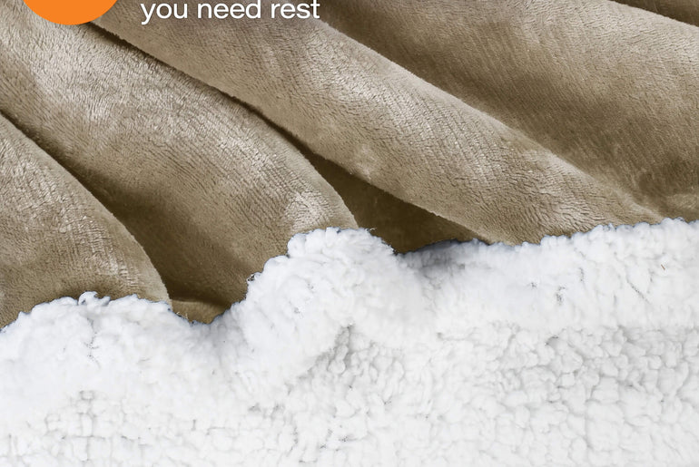 Tirrinia Heated Wearable Blanket with Sleeves — Electric Snuggle Blanket Robe, 10 Heat Levels & 1-12H Timer, Sherpa Flannel, Foot Pockets, 70" x 50"
