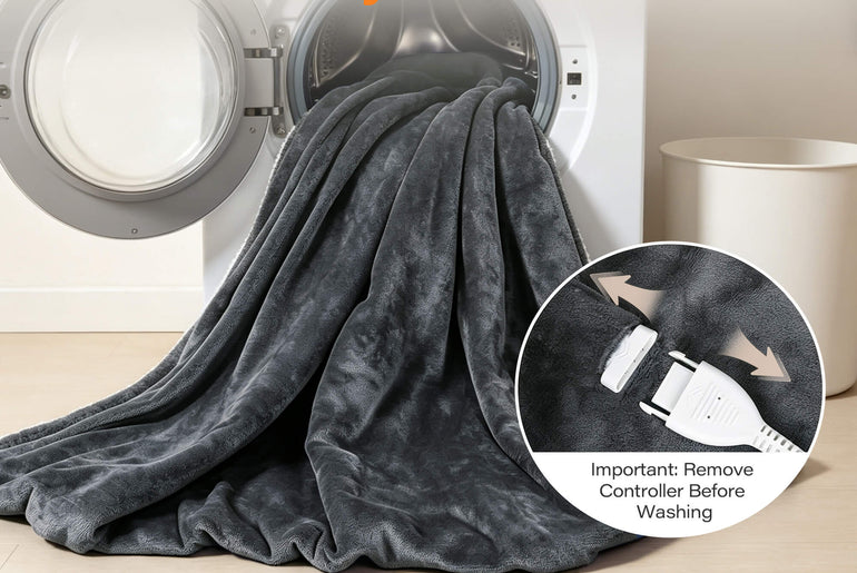 Tirrinia Heated Wearable Blanket with Sleeves — Electric Snuggle Blanket Robe, 10 Heat Levels & 1-12H Timer, Sherpa Flannel, Foot Pockets, 70" x 50"