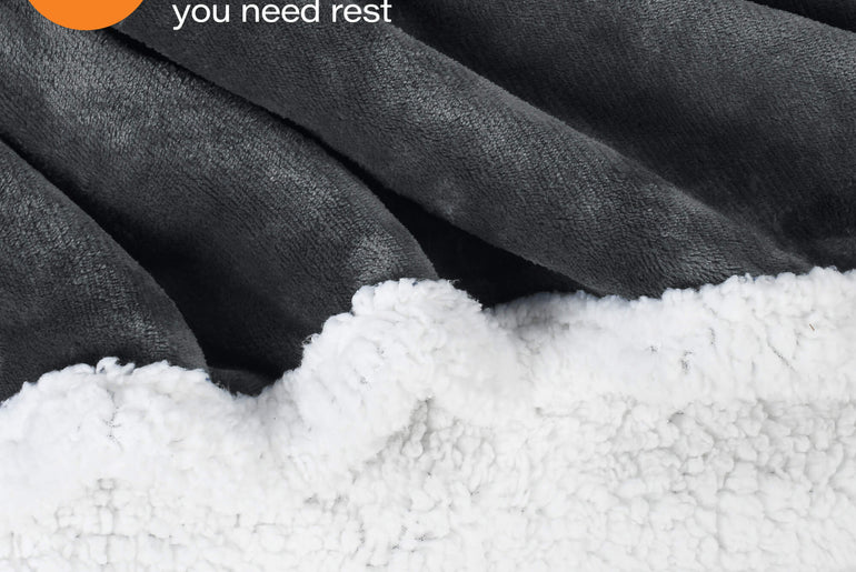 Tirrinia Heated Wearable Blanket with Sleeves — Electric Snuggle Blanket Robe, 10 Heat Levels & 1-12H Timer, Sherpa Flannel, Foot Pockets, 70" x 50"