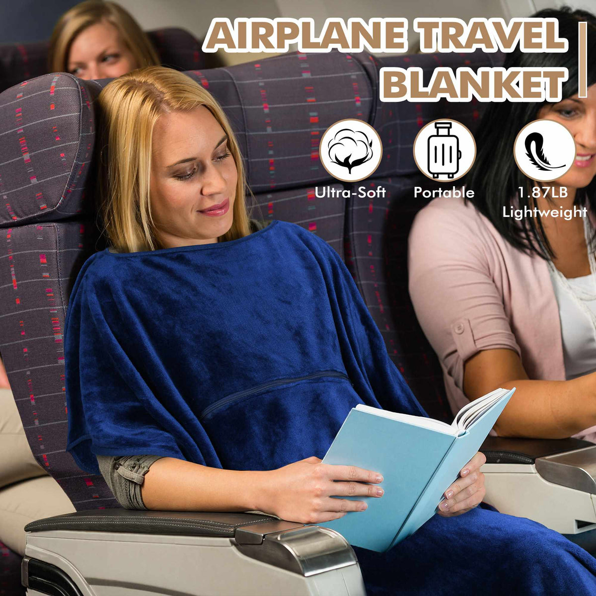 Fleece Travel Blanket Packable school style
