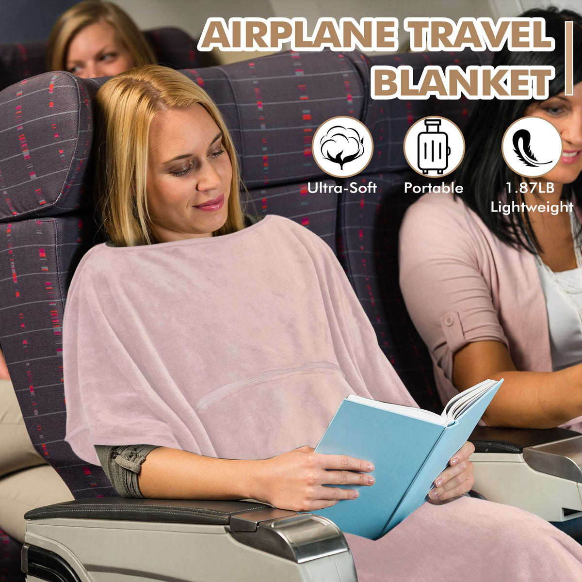 Fleece Travel Blanket Packable school style