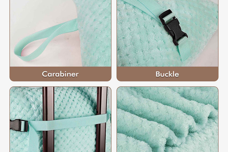 Tirrinia Honeycomb Fleece Travel Blanket with Foot Pockets