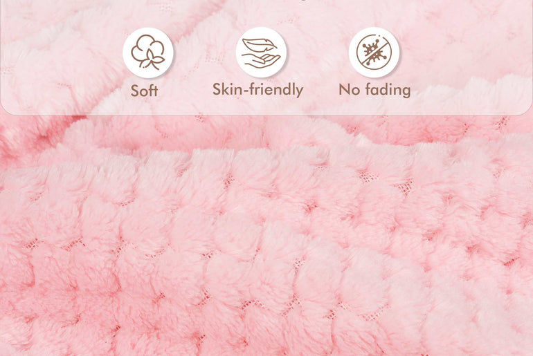 Tirrinia Honeycomb Fleece Travel Blanket with Foot Pockets