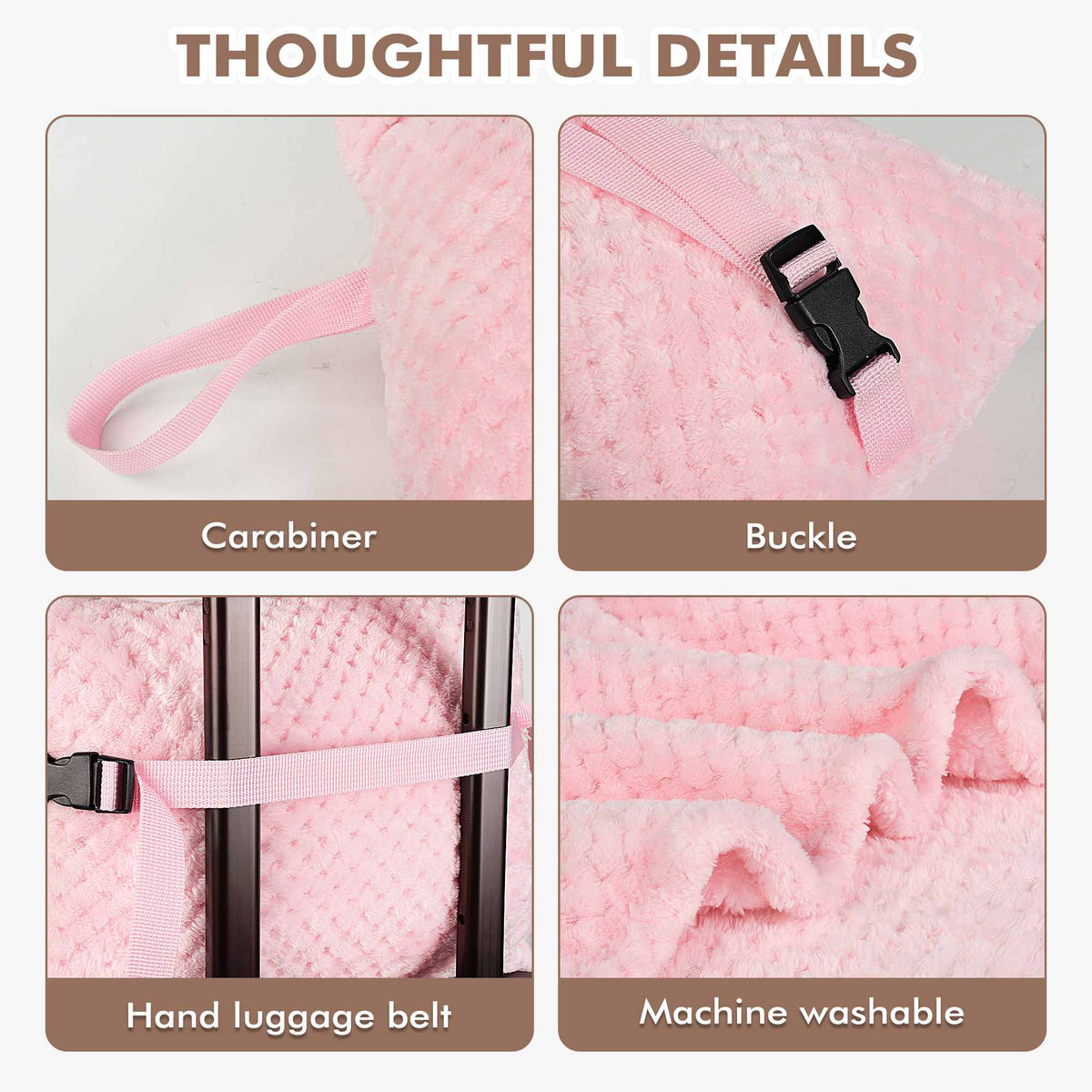 Tirrinia Honeycomb Fleece Travel Blanket with Foot Pockets