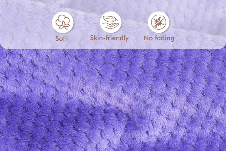 Tirrinia Honeycomb Fleece Travel Blanket with Foot Pockets