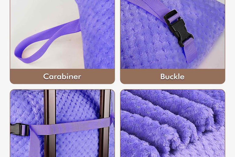 Tirrinia Honeycomb Fleece Travel Blanket with Foot Pockets