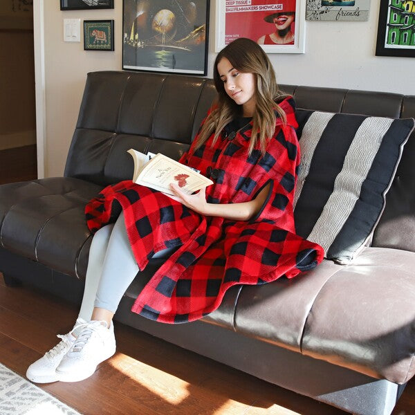 Hooded Cape Wearable Blanket for Summer