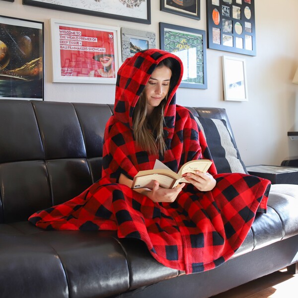 Hooded Cape Wearable Blanket for Summer