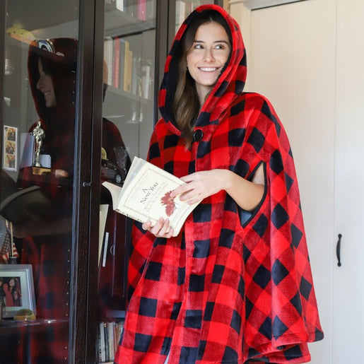 Hooded Cape Wearable Blanket for Summer