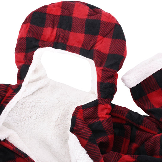 Sherpa Wearable Blanket With Hood detail view