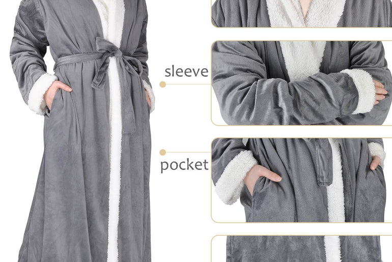 Tirrinia Luxurious Sherpa Bathrobe