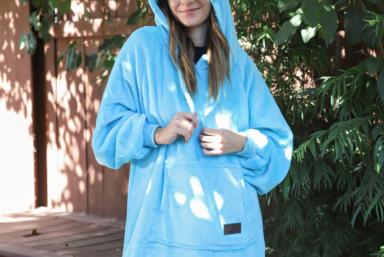 Fleece Oversize Blanket Sweatshirt Dress Thin style