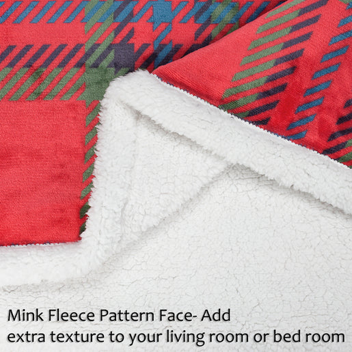 Plaid Sherpa Throw Blanket product image 7
